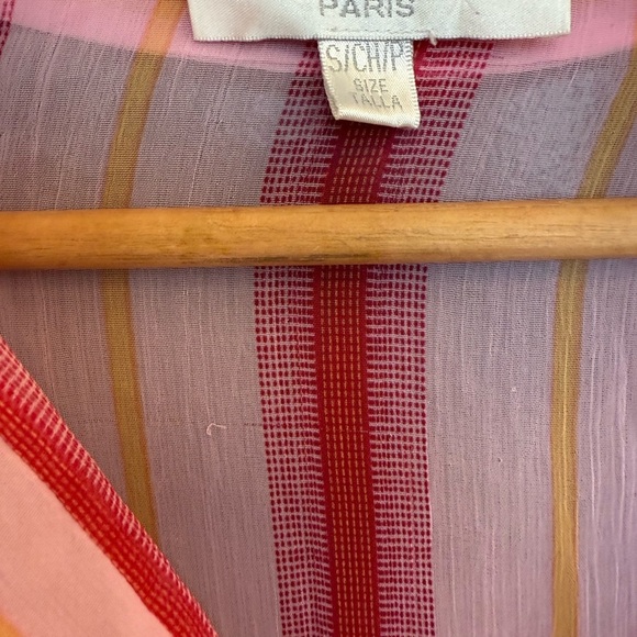Rochas Vintage sheer S very good vintage condition Pink and White Relaxed Blouse - Picture 7 of 10